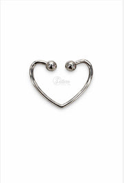 Catarama argintie 5,5 cm forma inima – accesoriu pentru rochii si costume de baie mercerie saturn 