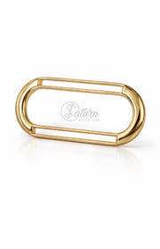Catarama metalica aurie ovala 9x4 cm pentru curele si barete mercerie saturn 