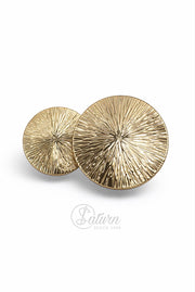 Catarama metalica aurie rotunda 9,5 cm model decorativ pentru curele, rochii si accesorii mercerie saturn 