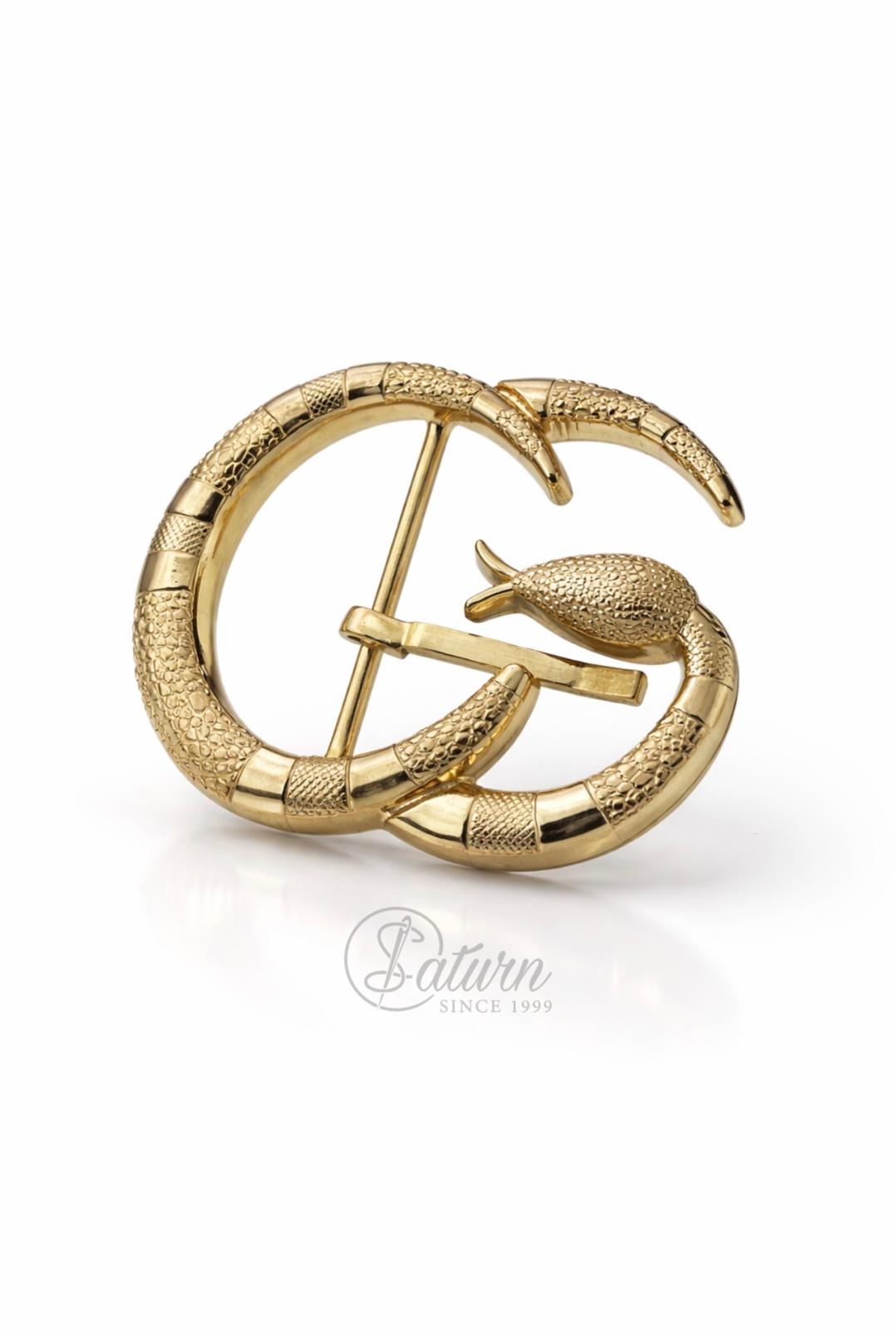 Catarama metalica aurie rotunda model decorativ 5x5 cm pentru curele mercerie saturn 
