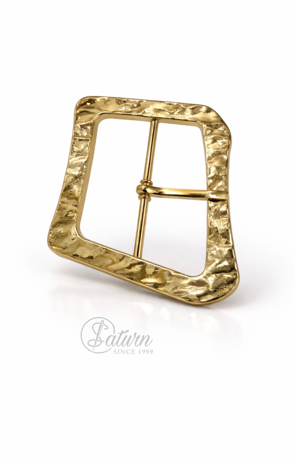 Catarama metalica aurie texturata 5x6 cm pentru curele si accesorii mercerie saturn 