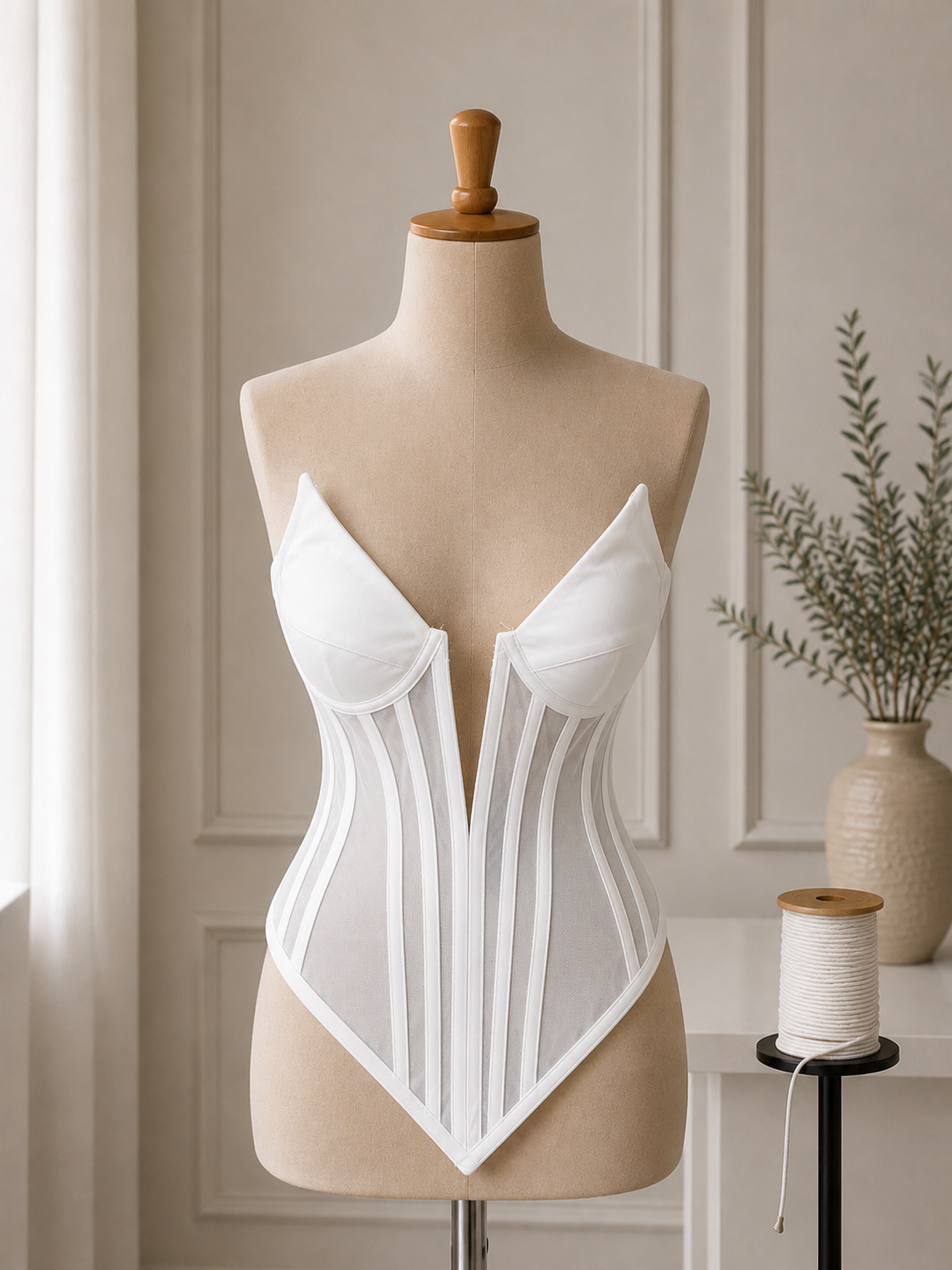Corset elegant  cu decolteu adanc si talie evidentiata M34 