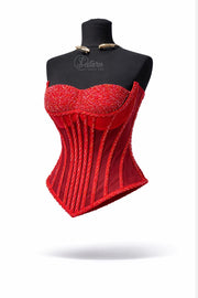 Corset modelator din tull cu pietre in V / M26