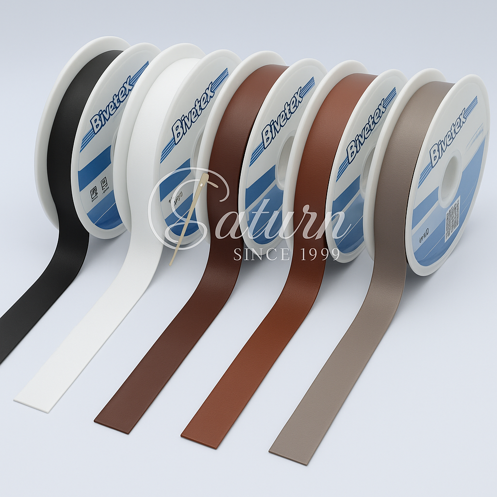 Banda bie imitatie piele 2 cm – rola 10 m – pentru genti, marochinarie și confectii