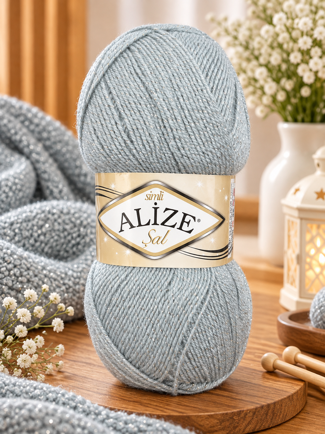 Fir de tricotat Alize Sal Simli cu fir metalizat (100g/buc)