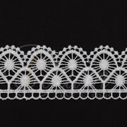 Dantela Gabir din Poliester 4,5 cm – Model 4478-13 – 9,1 m/Card (10 Yards) alba mercerie saturn 