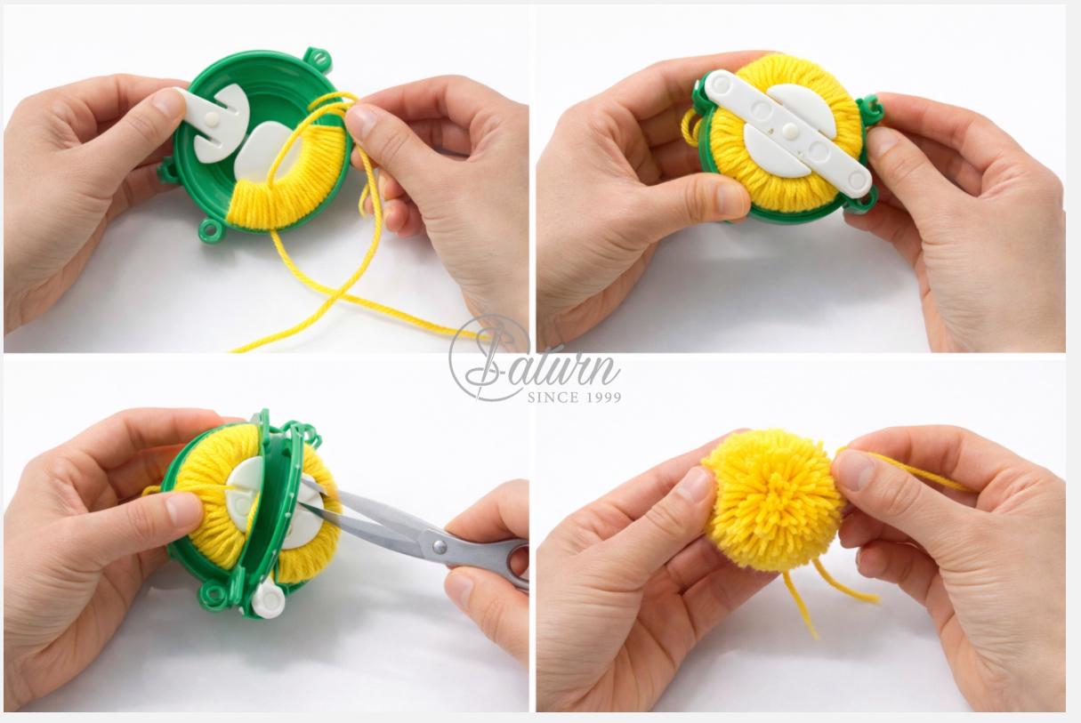 Dispozitiv/Aparat pentru realizat ciucuri (Pom-Pom Maker) – Set de forme multiple mercerie saturn ciucuri pom pom