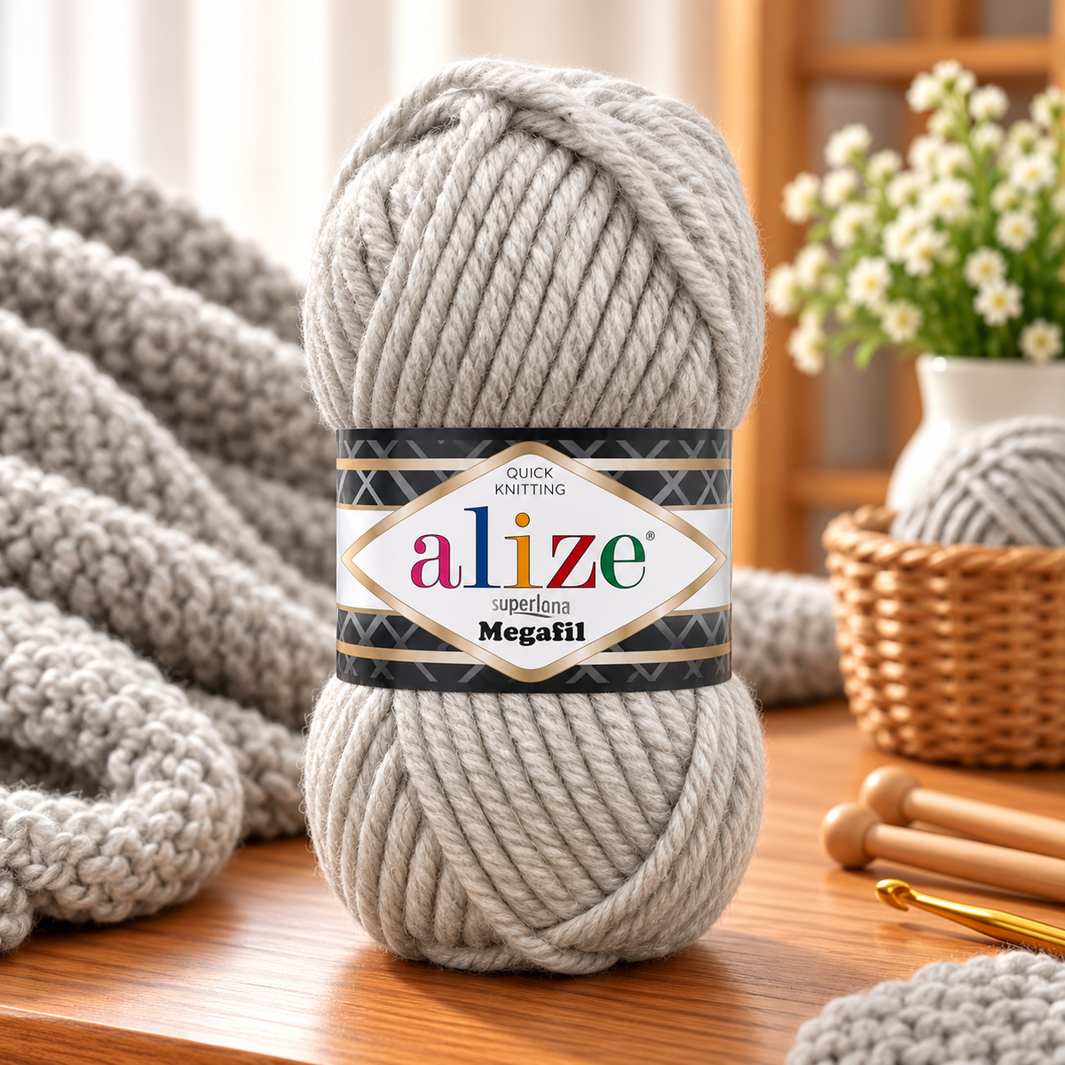 Fir de tricotat Alize Superlana Megafil(100g/buc)