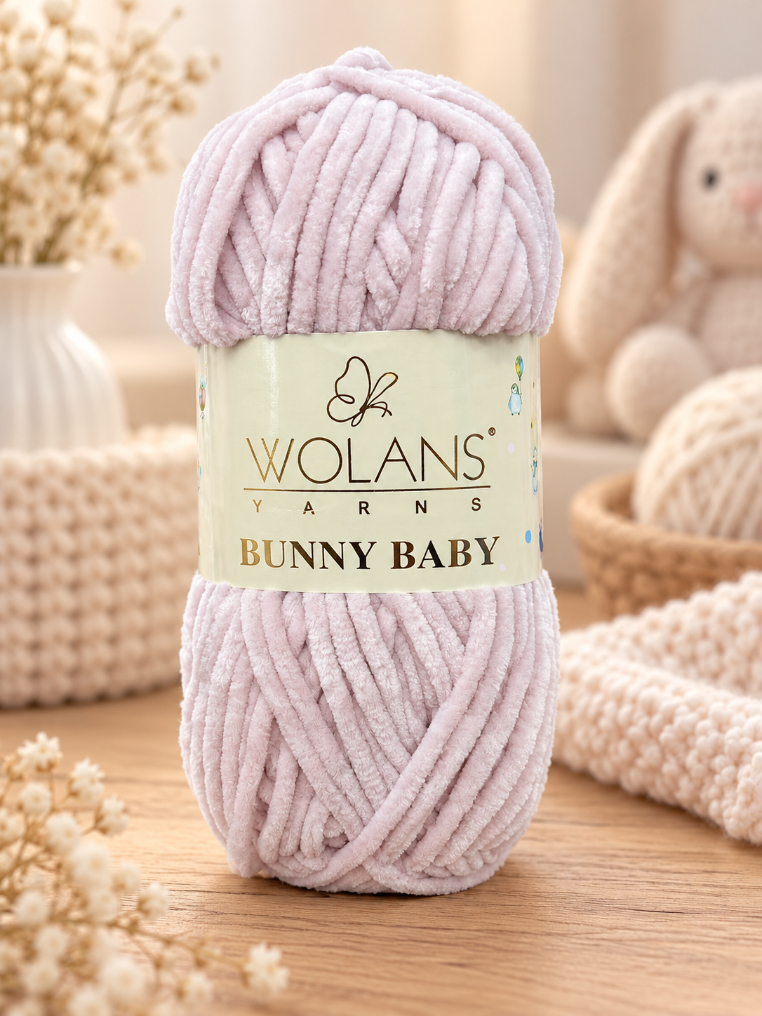 Fir plusat de tricotat Wolans Bunny Baby – (100g/buc)
