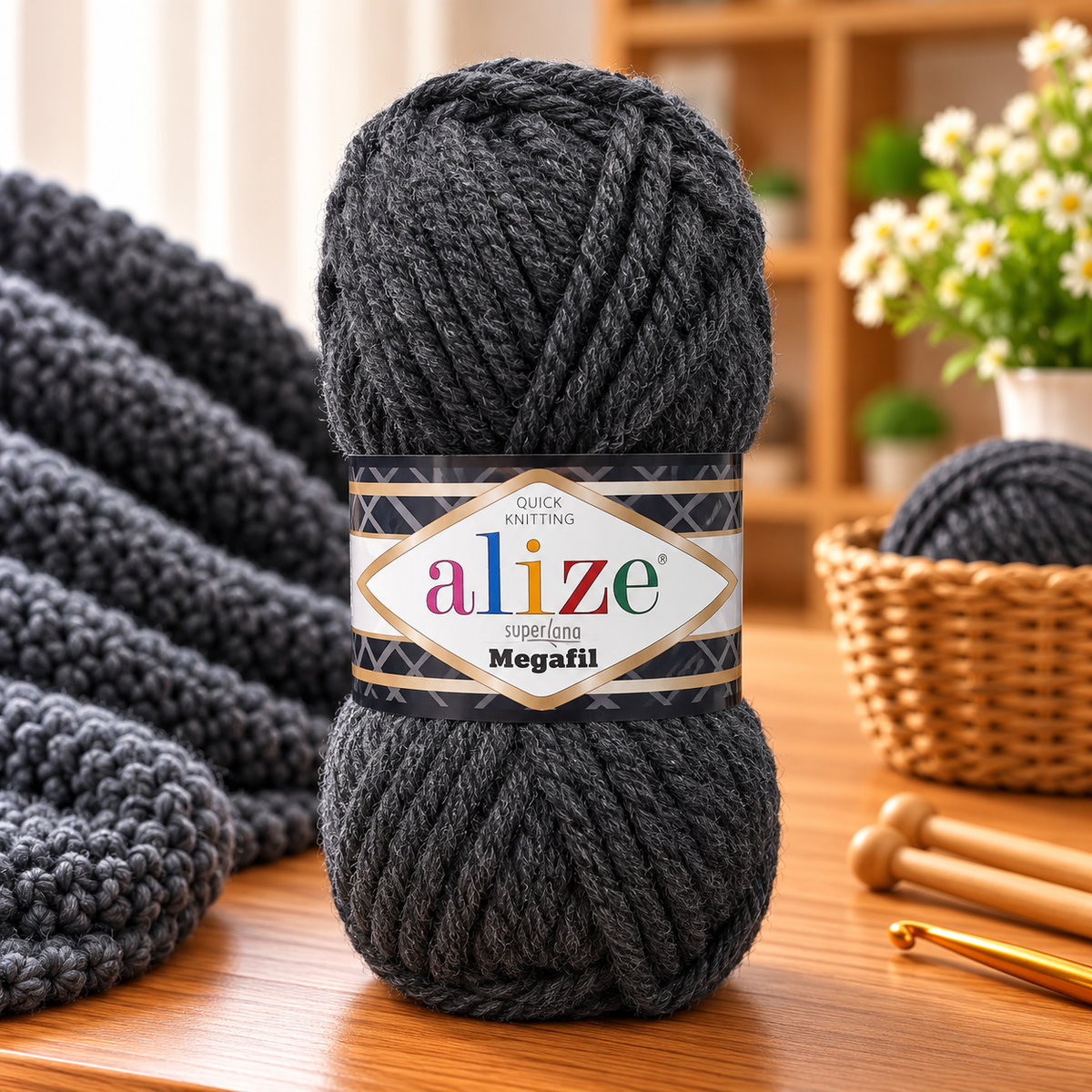 Fir de tricotat Alize Superlana Megafil(100g/buc)