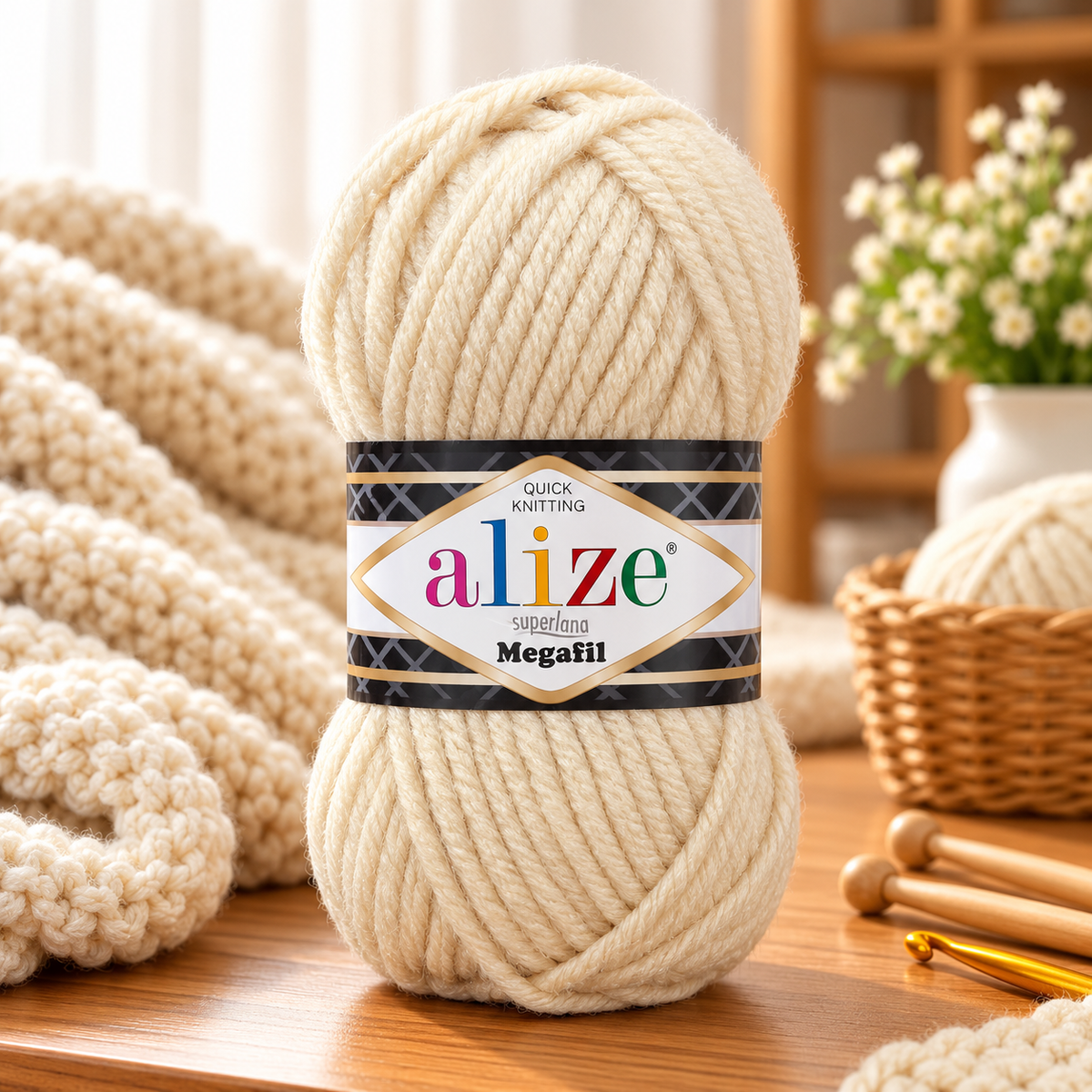Fir de tricotat Alize Superlana Megafil(100g/buc)