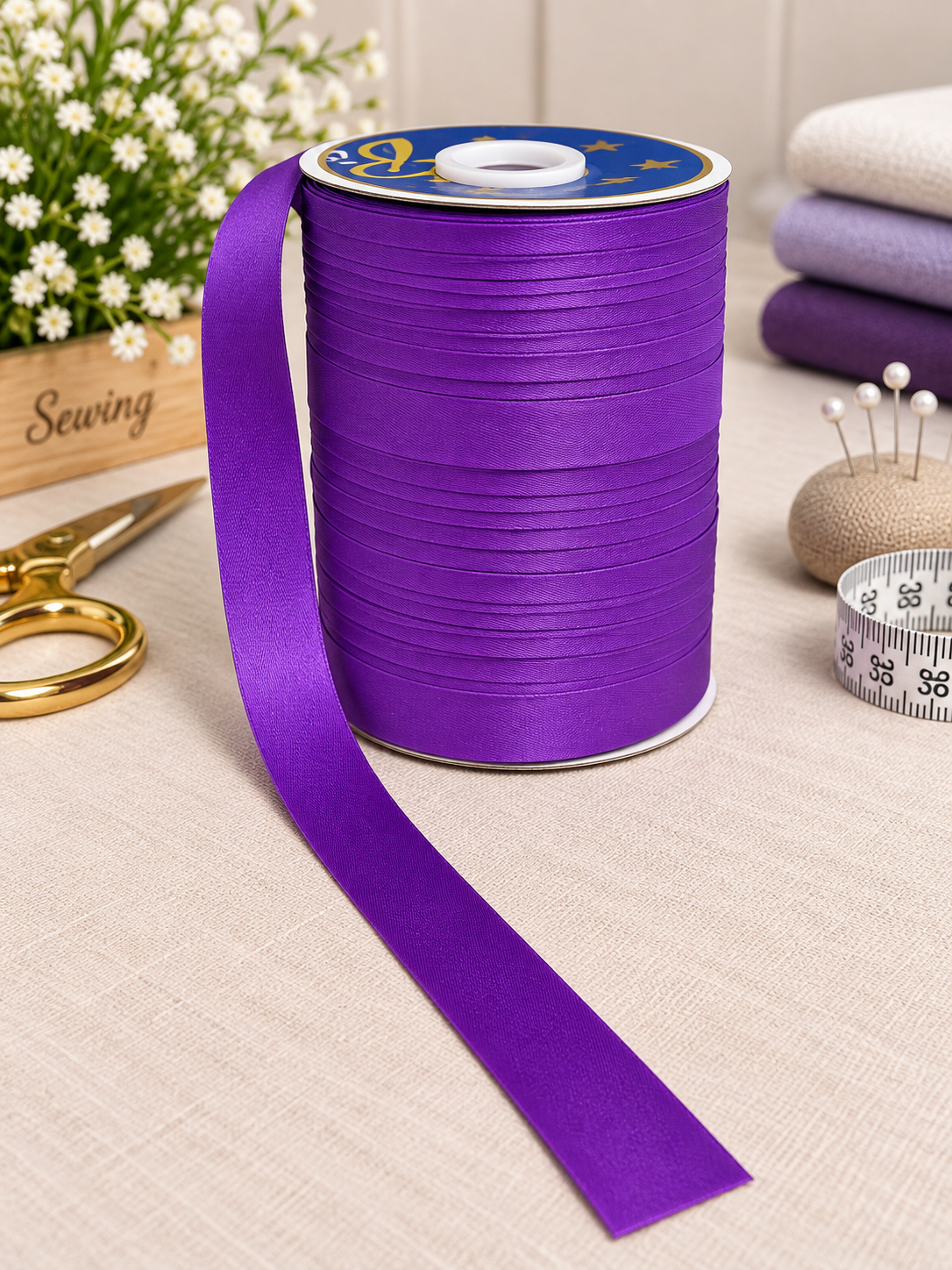 Banda bias satinata 20mm, 100 yards\Rola (91 m\Rola), banda pentru finisare croitorie,Diverse Culori
