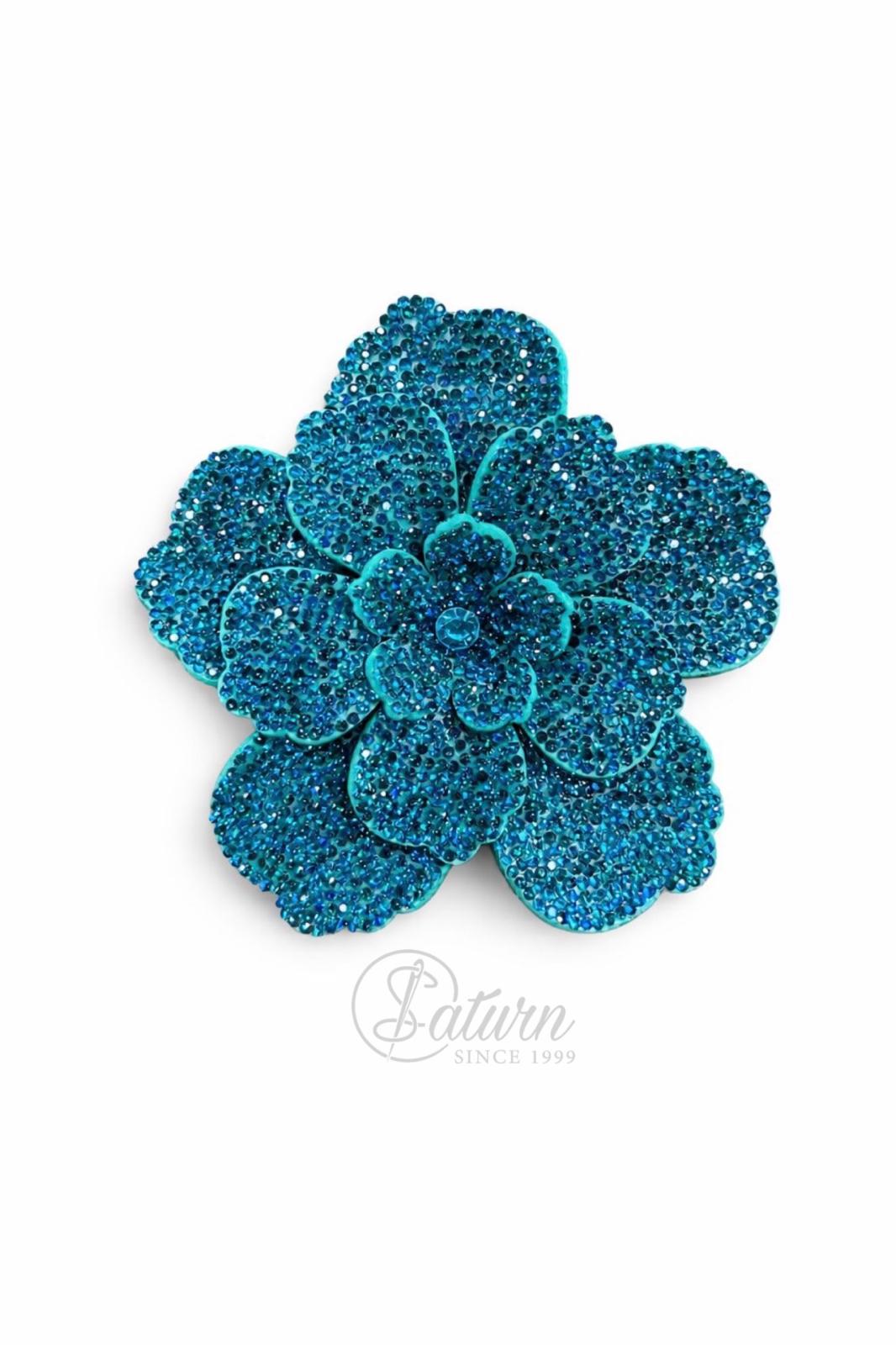 Floare Decorativa din Stras pentru Cusut – Model SCH01, 11 cm mercerie saturn flori decorative