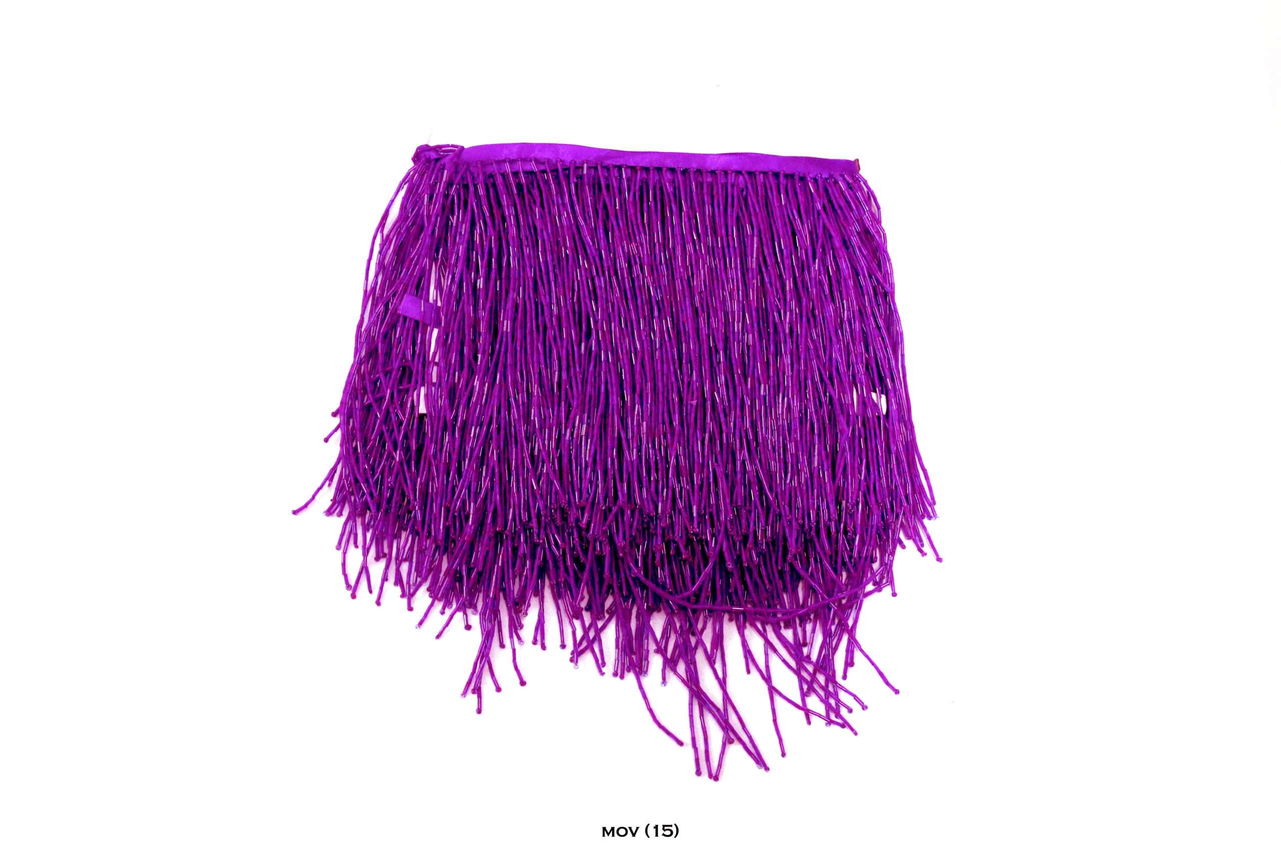 Franjuri de Sticla Pe Banda Satin 15 cm/la metru