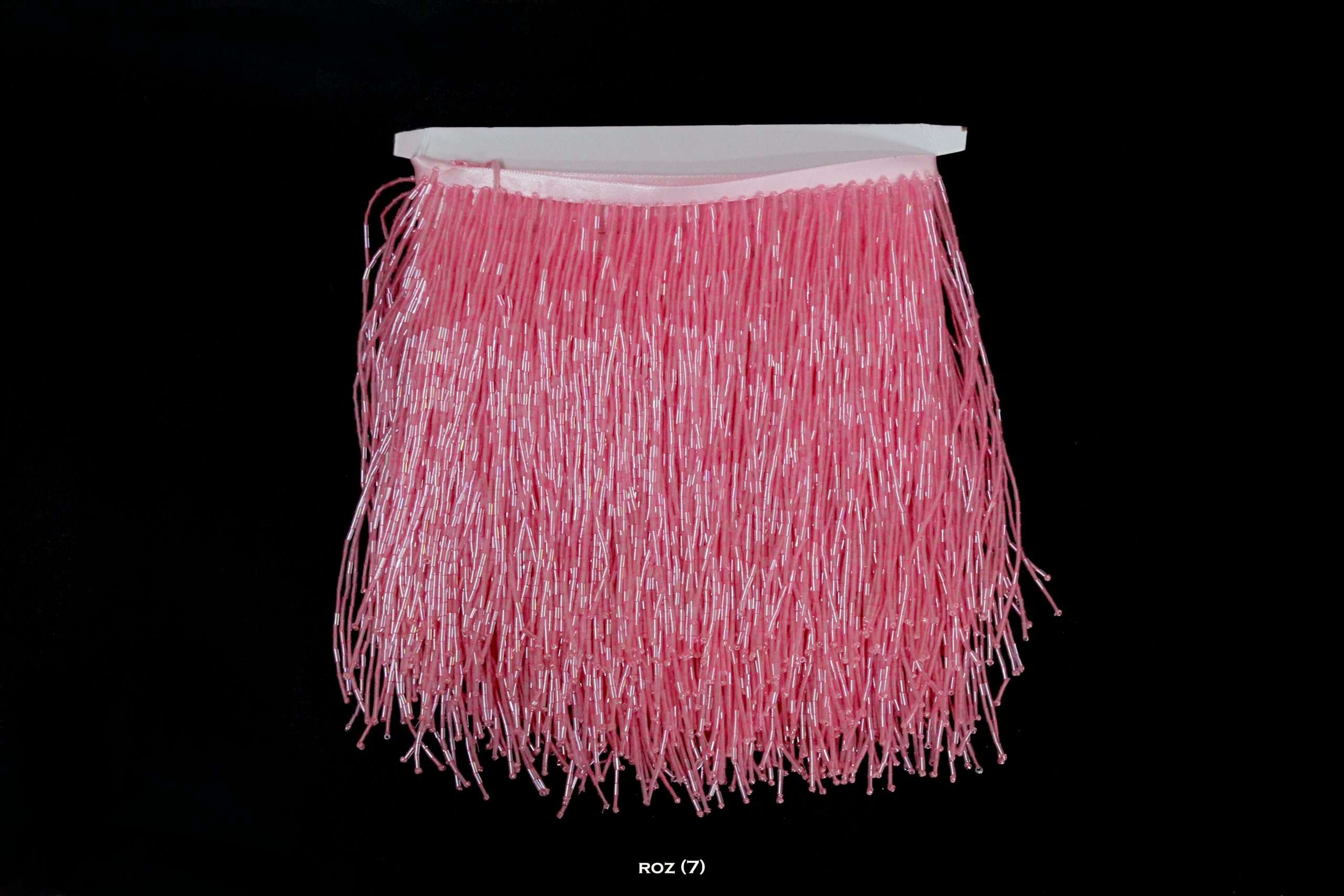 Franjuri de Sticla Pe Banda Satin 15 cm/la metru