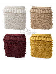 Franjuri decorativi din poliester – latime 8,5 cm | Accesoriu textil pentru draperii si decoratiuni/la metru mercerie saturn franjuri