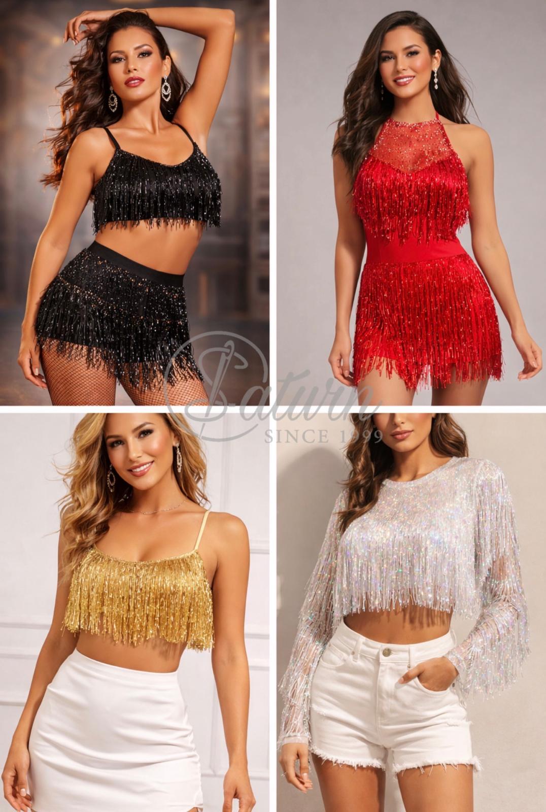 Franjuri lame stralucitori 20 cm – pentru rochii de dans si costume scenice mercerie saturn 