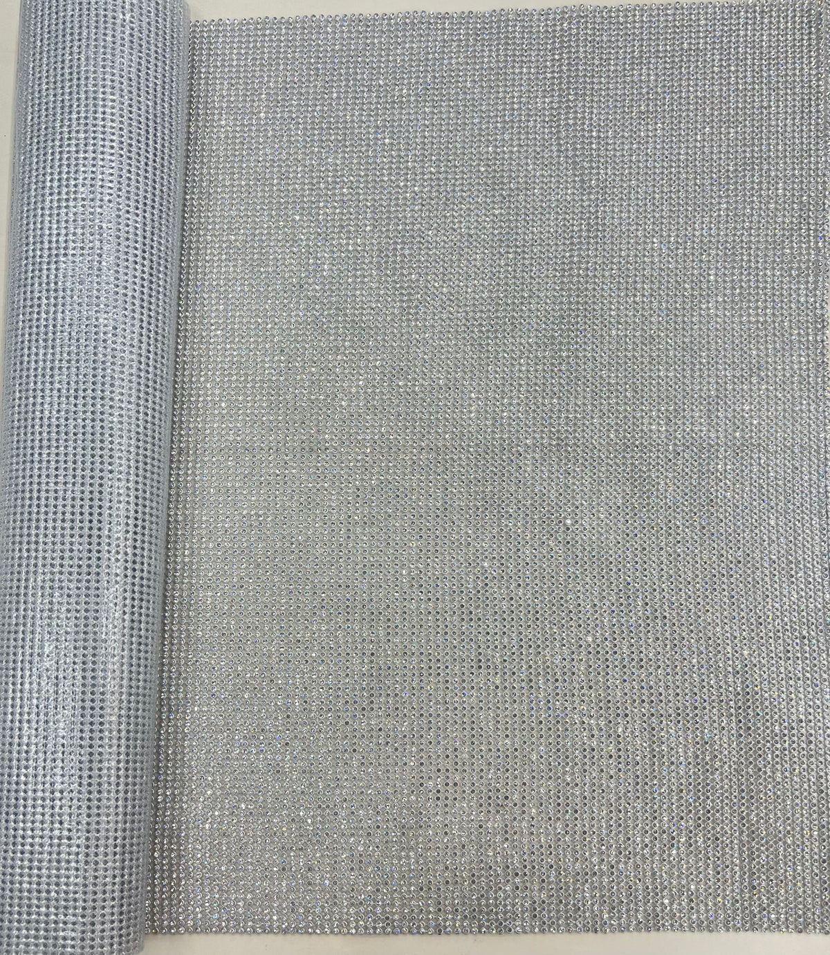 Folie Strasuri Termoadezive Sticla 45 x 120 cm –  Argintiu