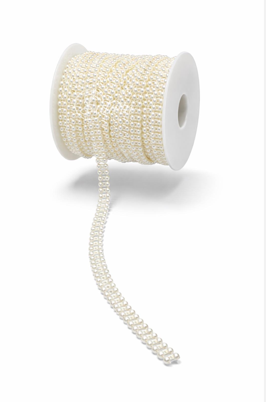 Jumatati de Perle Duble pe Sirag 4 mm – 25 Yards/Rola | Mercerie 