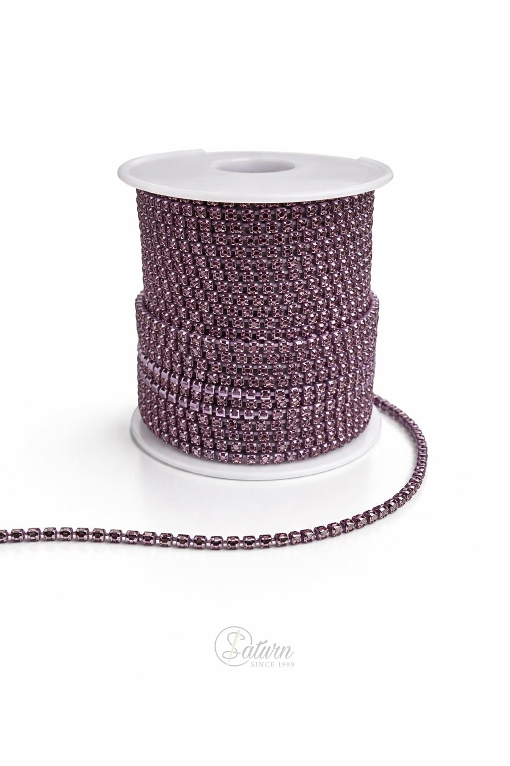 Lant cu strasuri SS12 la metru – strasuri decorative pentru haine si accesorii mercerie saturn 