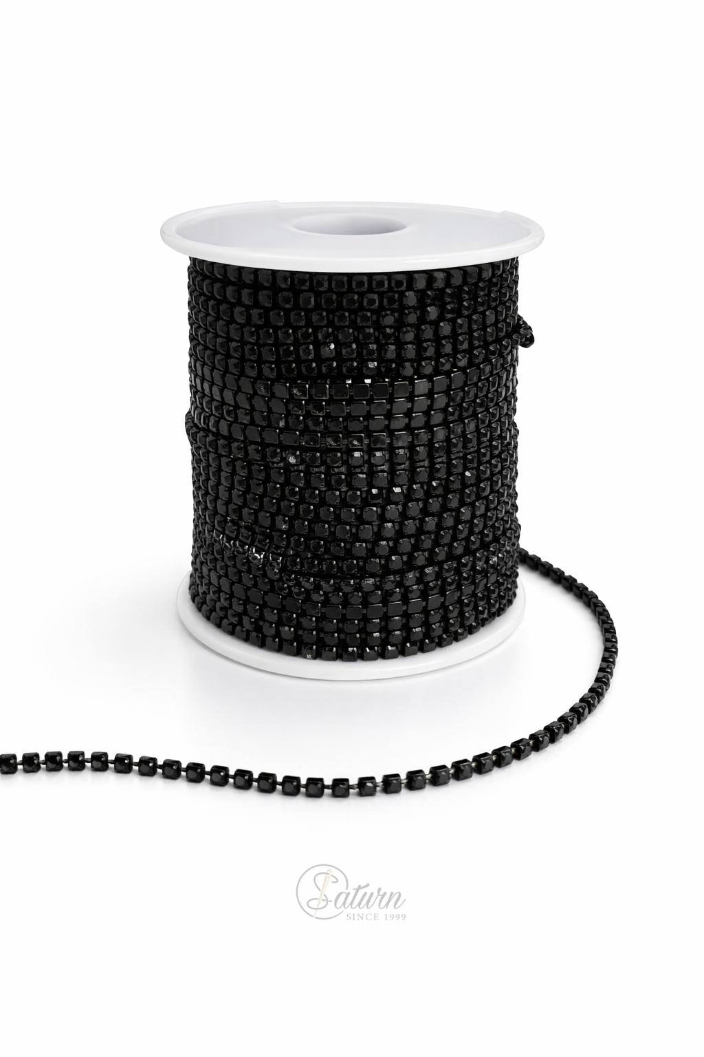 Lant cu strasuri SS12 la metru – strasuri decorative pentru haine si accesorii mercerie saturn 