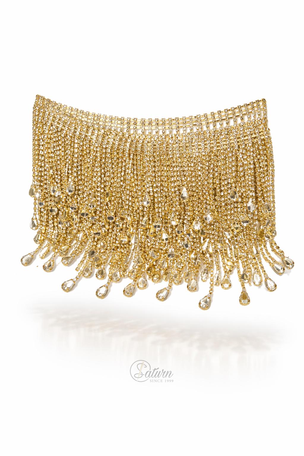 Lant decorativ cu cristale la metru pentru rochii, costume si accesorii fashion