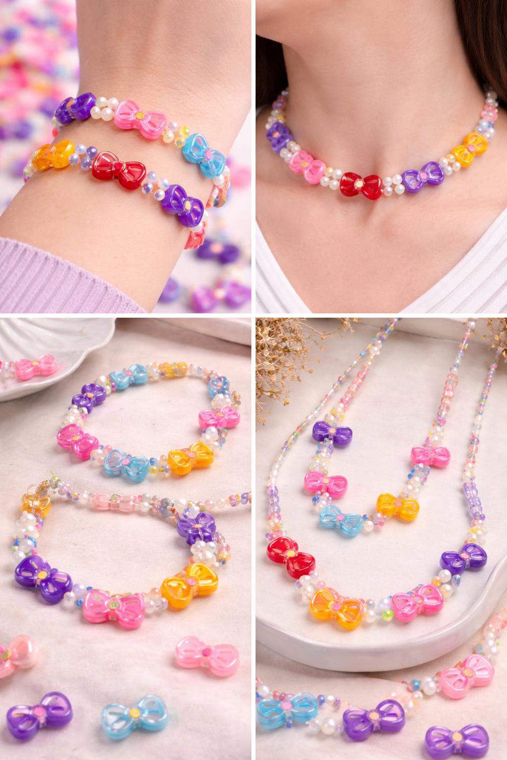Margele fundite colorate 2 cm set aproximativ 270 buc pentru bratari si coliere handmade