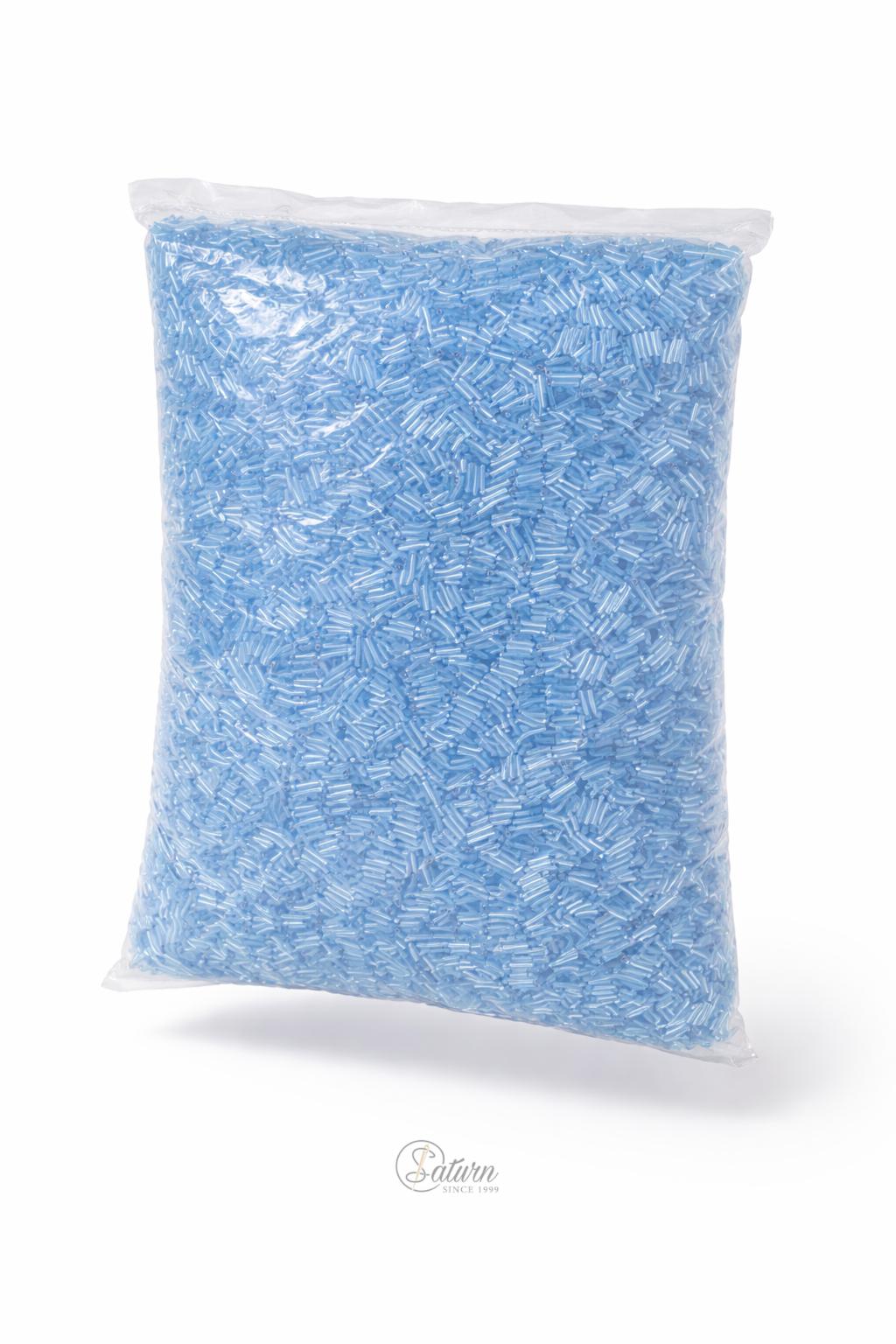 Margele tubulare din sticla transparente 7 mm, 500 gr/punga, accesorii pentru bijuterii si handmade 
