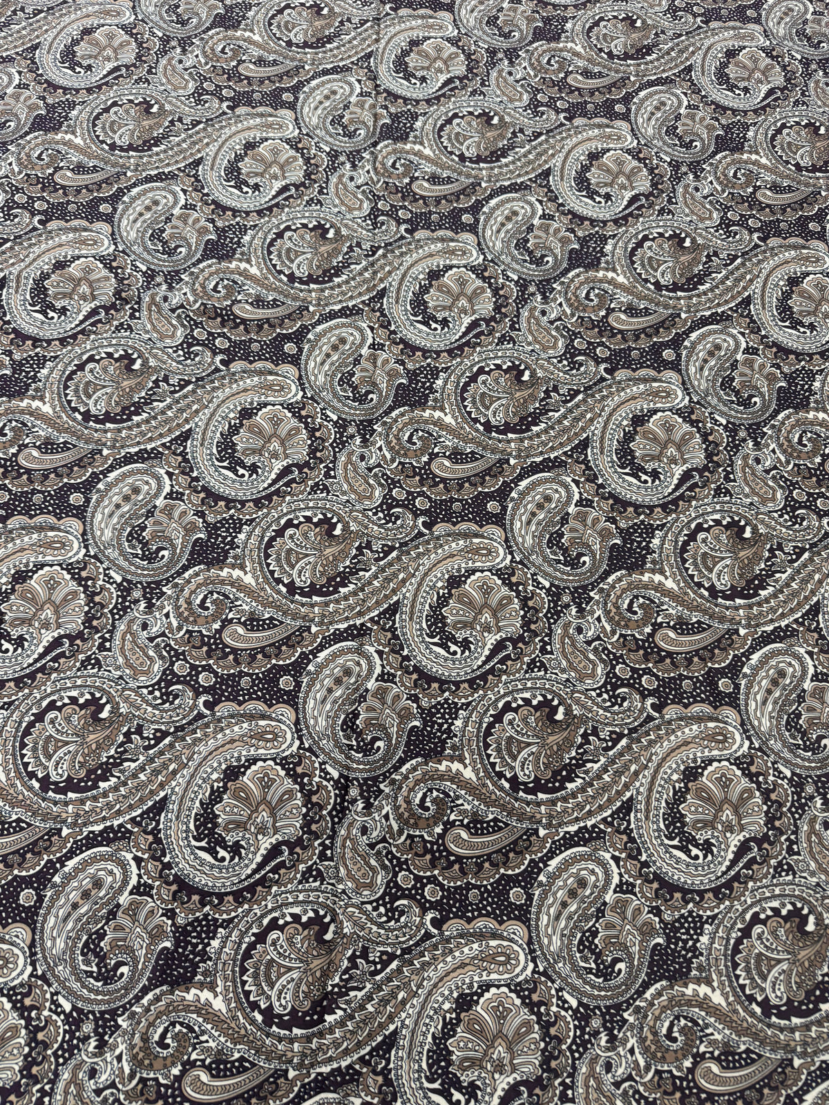 Material Vascoza Premium cu Imprimeu Paisley Albastru