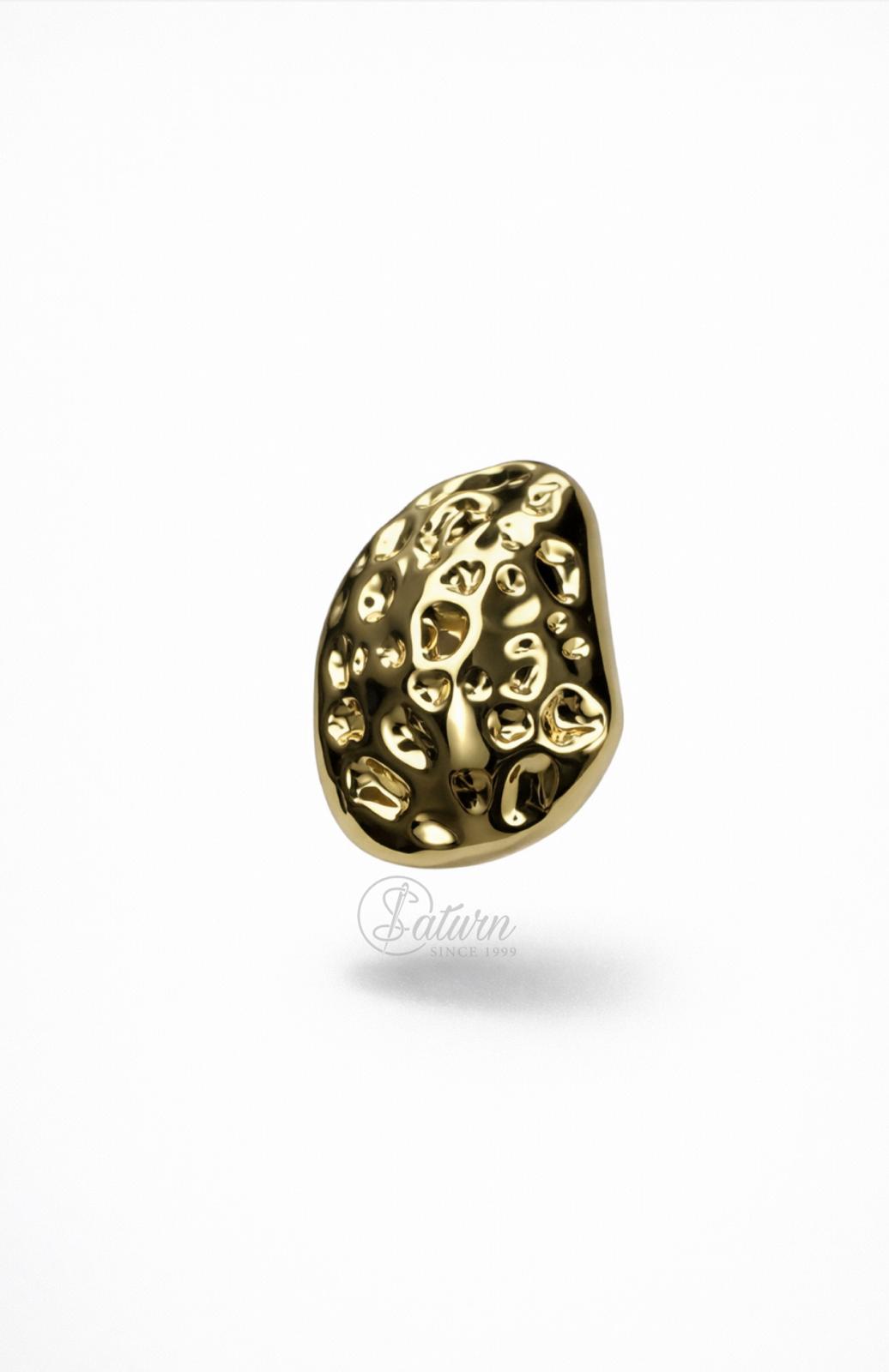 Nasturi decorativi metalici N#13 oval cu textura organica – 28L (1,5 cm), set 10 bucati mercerie saturn nasturi deorativi