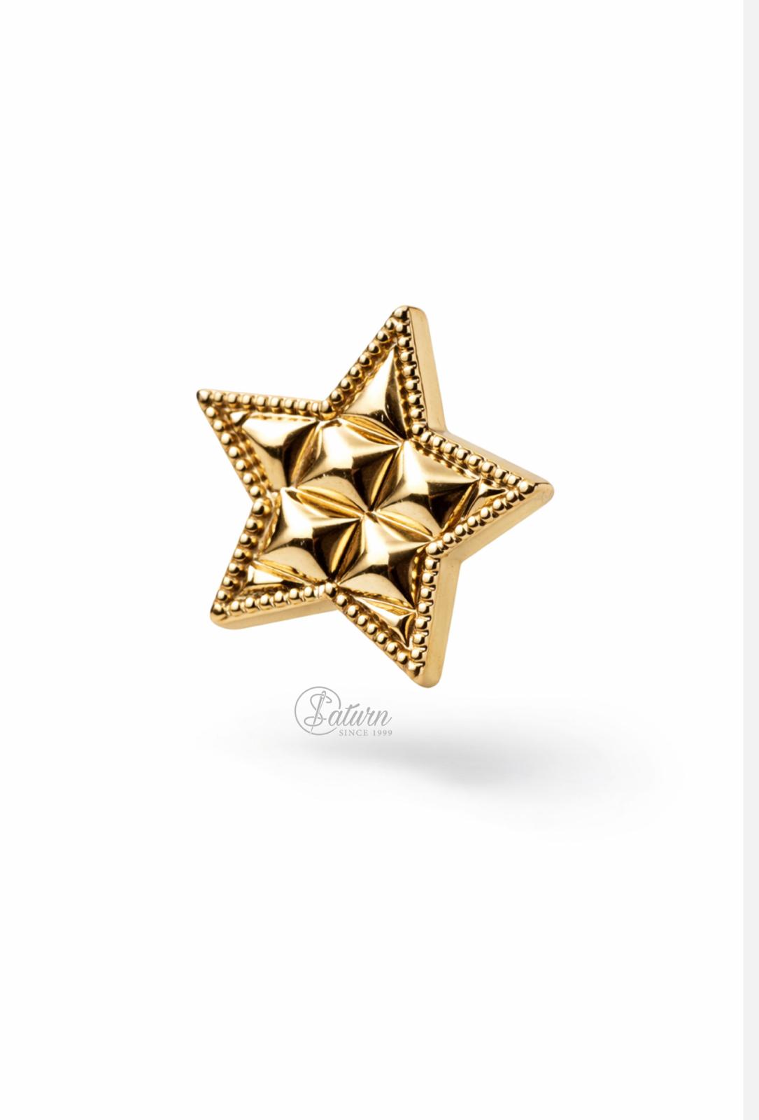 Nasturi metalici,decorativi N#02 aurii în formă de stea – 48L (2,5 cm) și 36L (1,5 cm) 10 Buc/Set mercerie saturn nasturi metalici