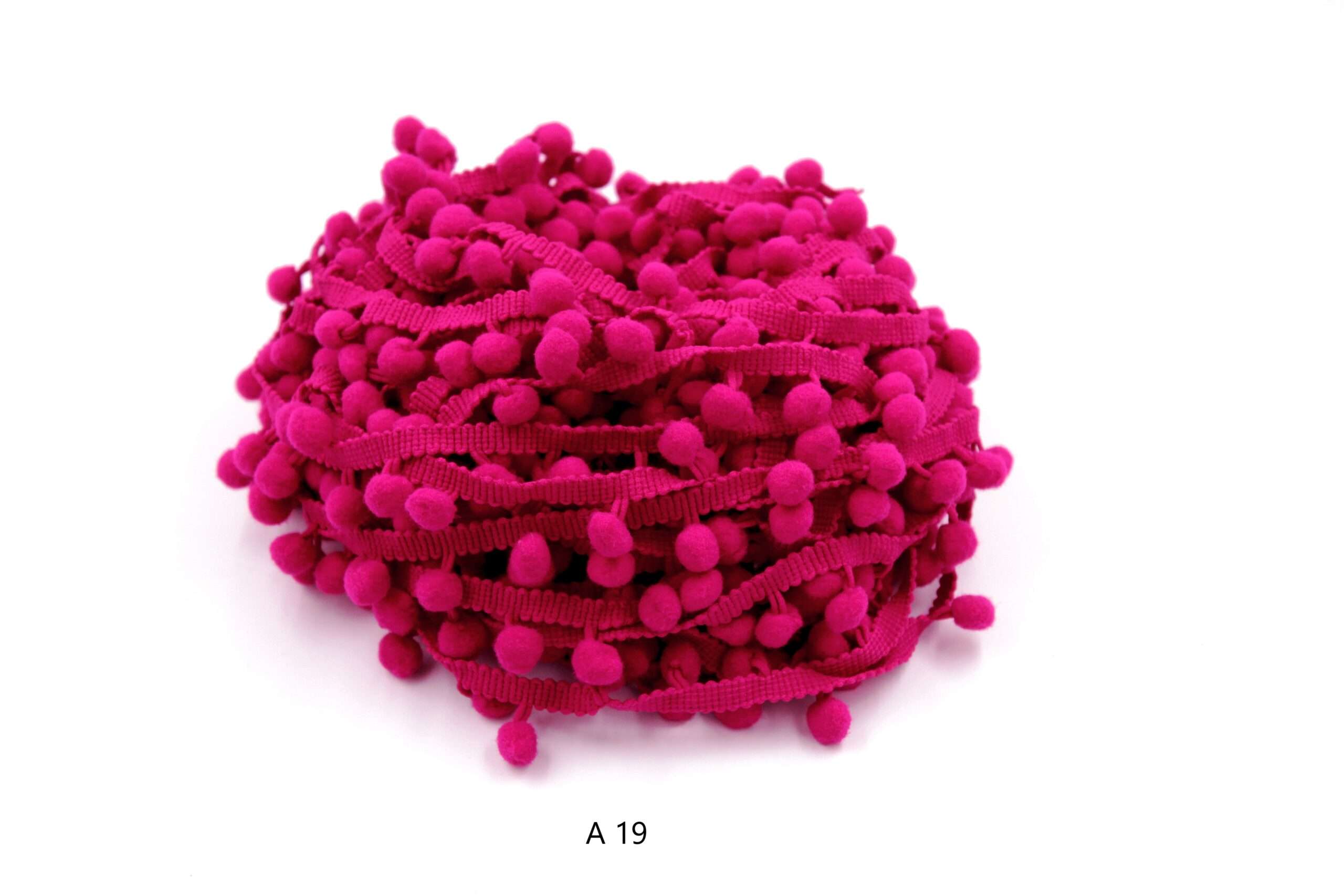 Ciucuri Decorativi Pom Pom Colorați – Bandă din Bumbac 20 m | Mercerie