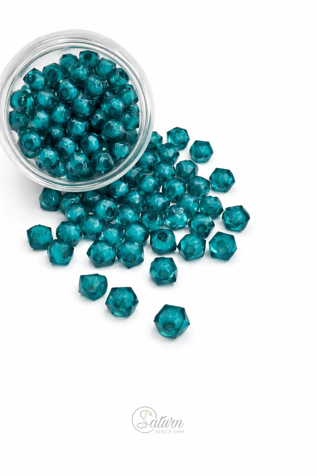 Perle de cusut fatetate 8 mm – margele tip biconic, mercerie saturn 