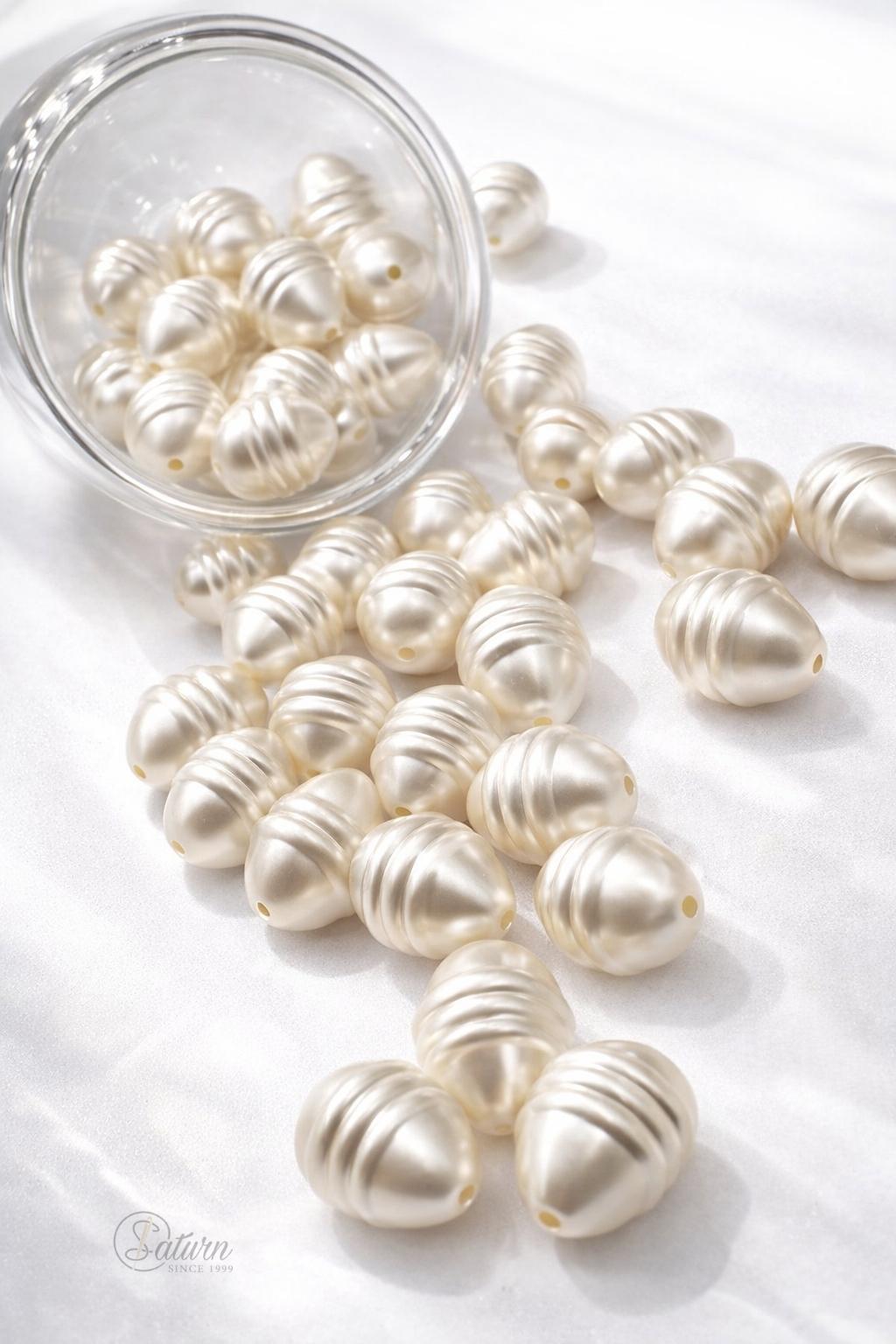 Perle / margele ivoar forma bob de orez pentru accesorii handmade si decor 500gr– finisaj sidefat M5