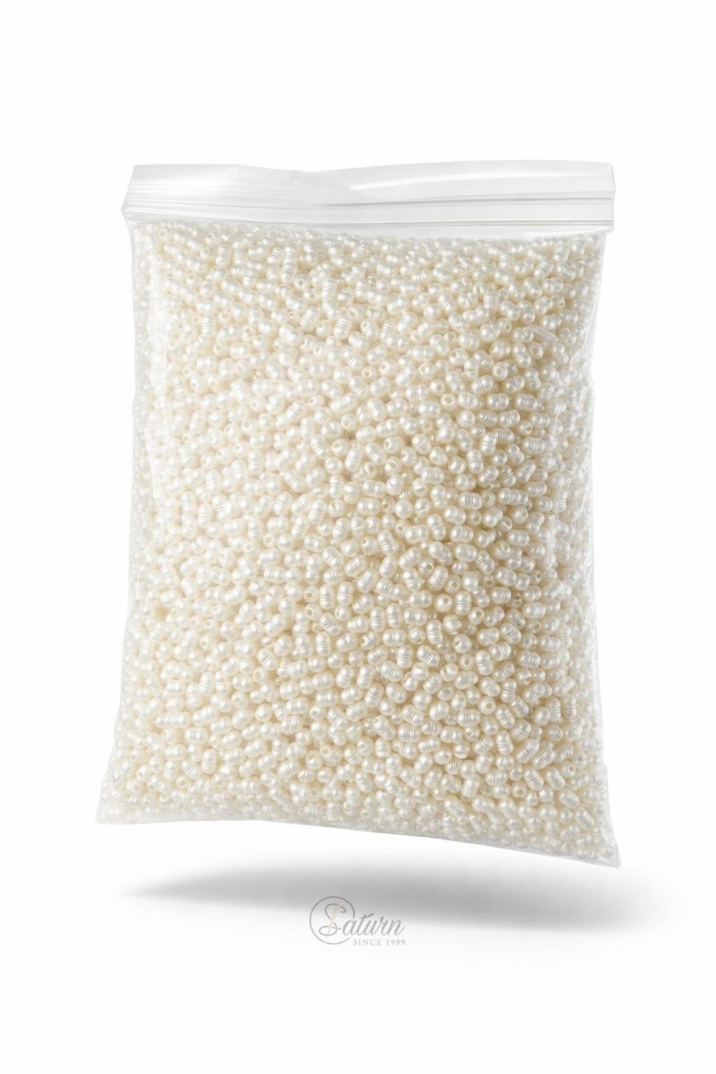Perle / margele ivoar striate 500g pentru accesorii handmade si aplicatii decorative M6