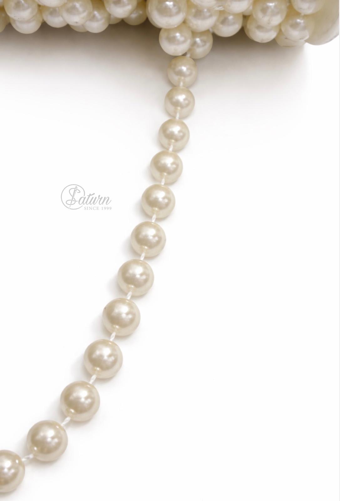 Perle pe sirag 8 mm – margele decorative pentru bijuterii si accesorii handmade ivoar mercerie saturn 