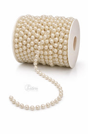 Perle pe sirag 8 mm – margele decorative pentru bijuterii si accesorii handmade ivoar mercerie saturn 