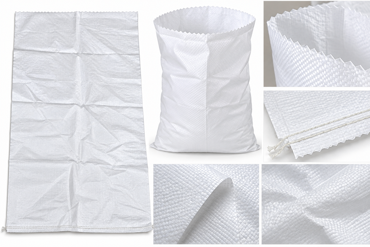 Saci Din Rafie Alba 60x110 Cm 50 Bucati\Set