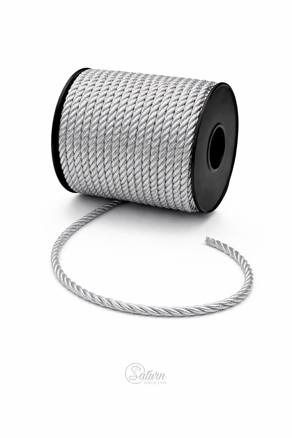 Snur Rasucit din Poliester 4 mm – Rola 25 m – Accesoriu Decorativ Textil