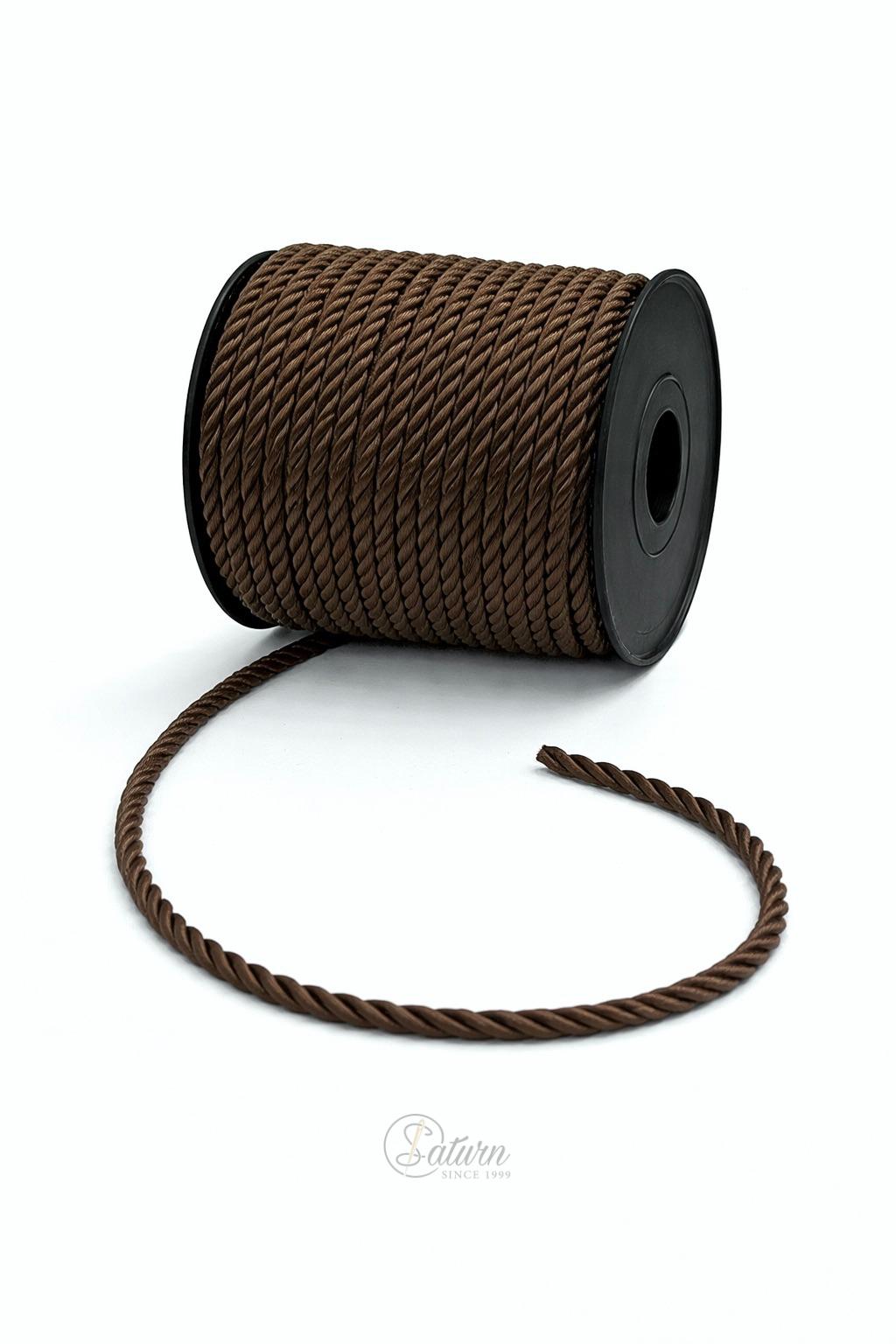 Snur Rasucit din Poliester 4 mm – Rola 25 m – Accesoriu Decorativ Textil 