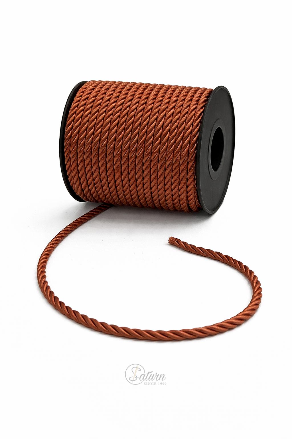 Snur Rasucit din Poliester 4 mm – Rola 25 m – Accesoriu Decorativ Textil