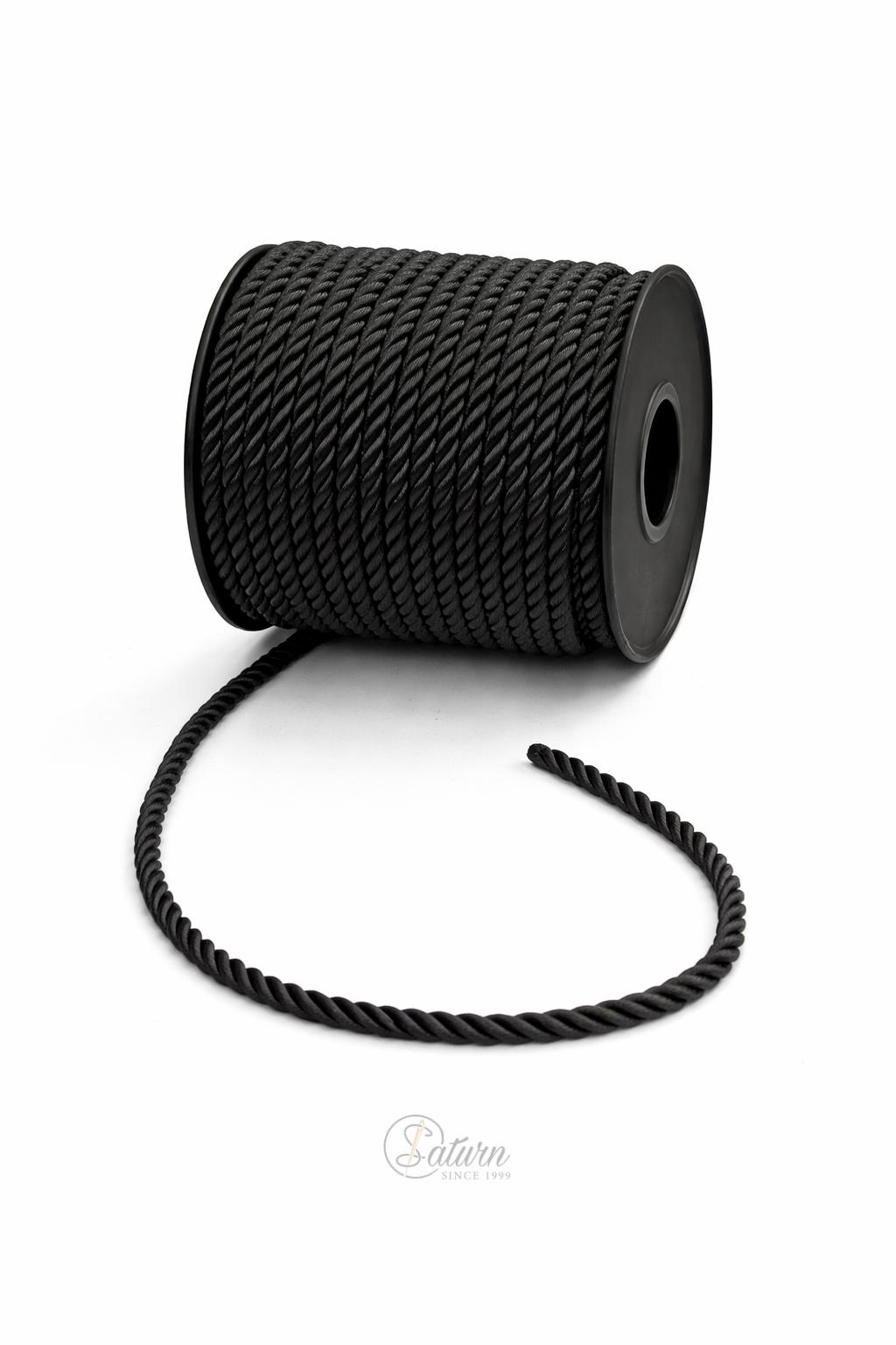 Snur Rasucit din Poliester 4 mm – Rola 25 m – Accesoriu Decorativ Textil 