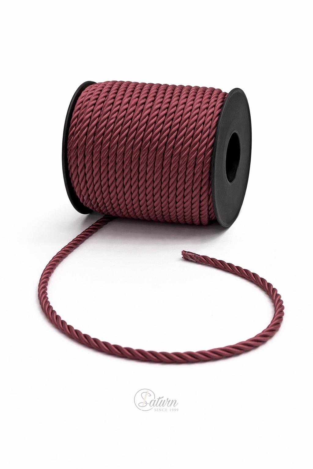 Snur Rasucit din Poliester 4 mm – Rola 25 m – Accesoriu Decorativ Textil