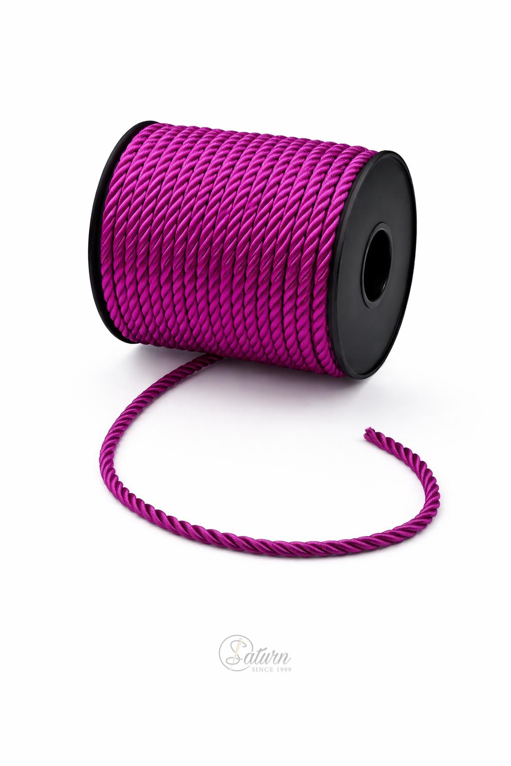 Snur Rasucit din Poliester 4 mm – Rola 25 m – Accesoriu Decorativ Textil 