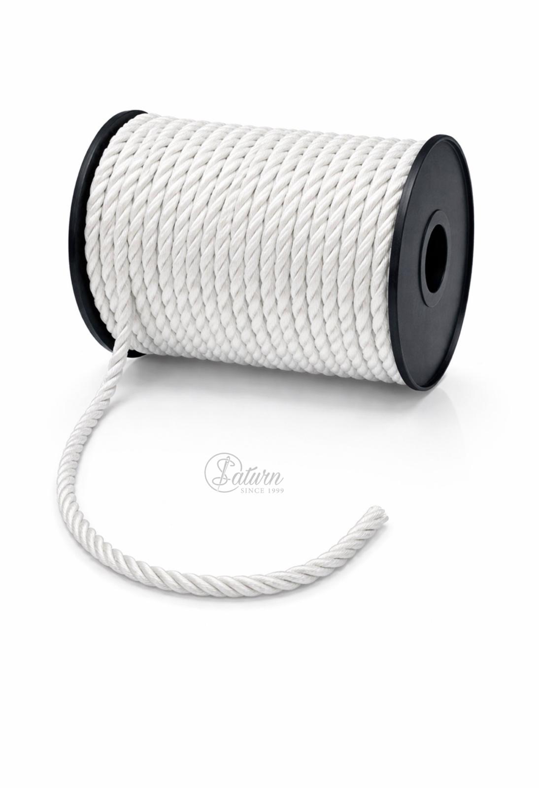 Snur Rasucit din Poliester 6 mm – Rolă 25 m – Accesoriu Decorativ Textil