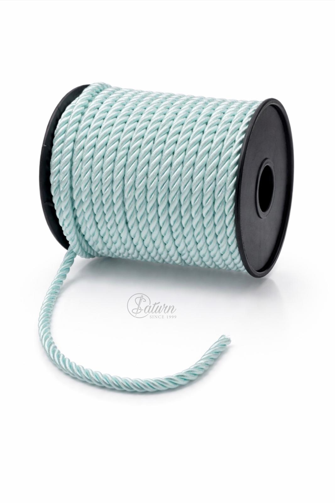 Snur Rasucit din Poliester 6 mm – Rolă 25 m – Accesoriu Decorativ Textil
