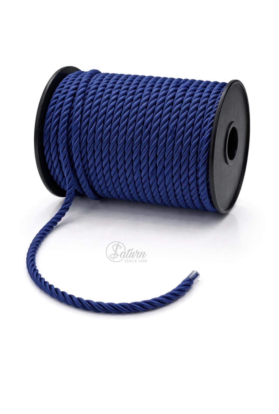 Snur Rasucit din Poliester 6 mm – Rolă 25 m – Accesoriu Decorativ Textil