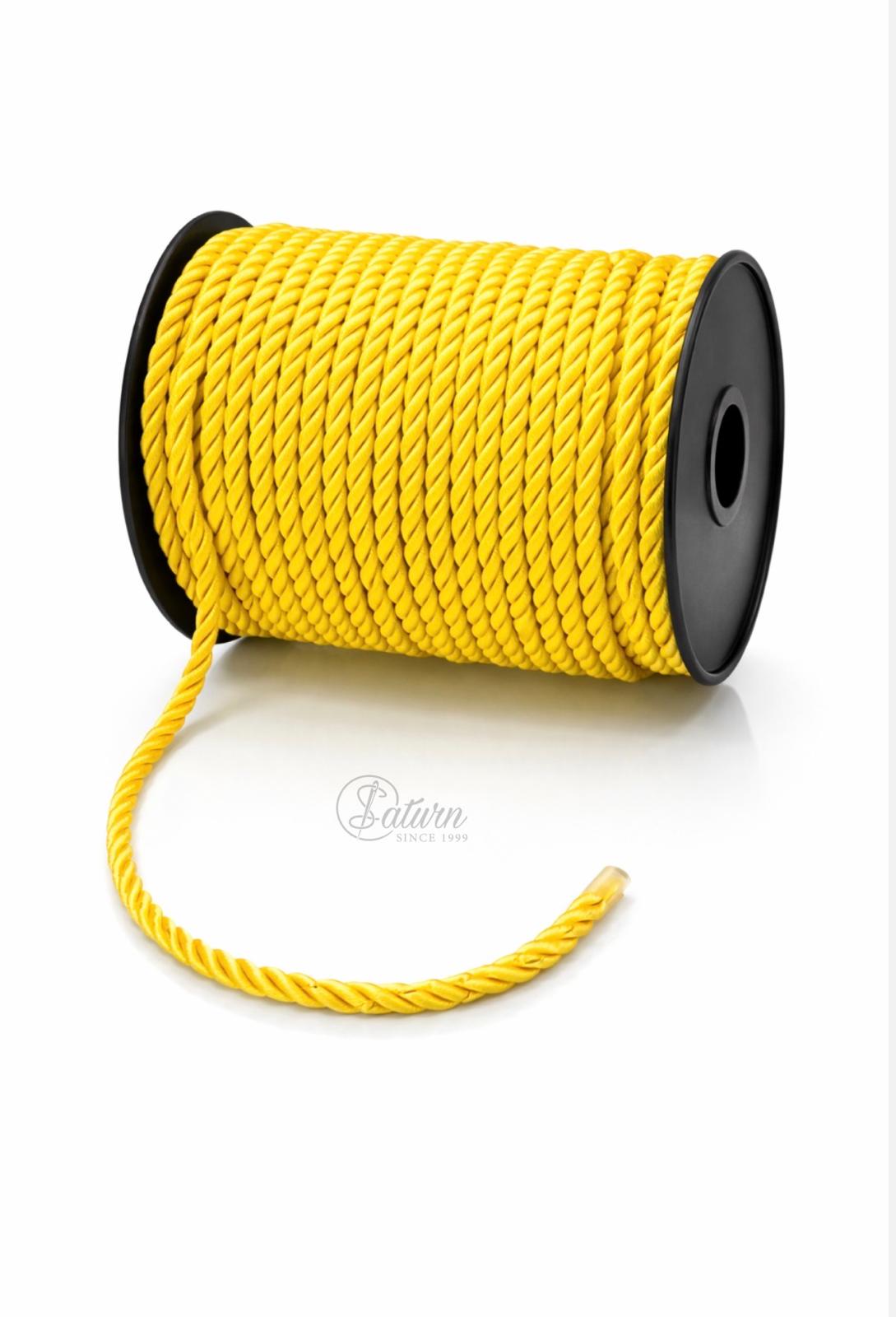 Snur Rasucit din Poliester 6 mm – Rolă 25 m – Accesoriu Decorativ Textil