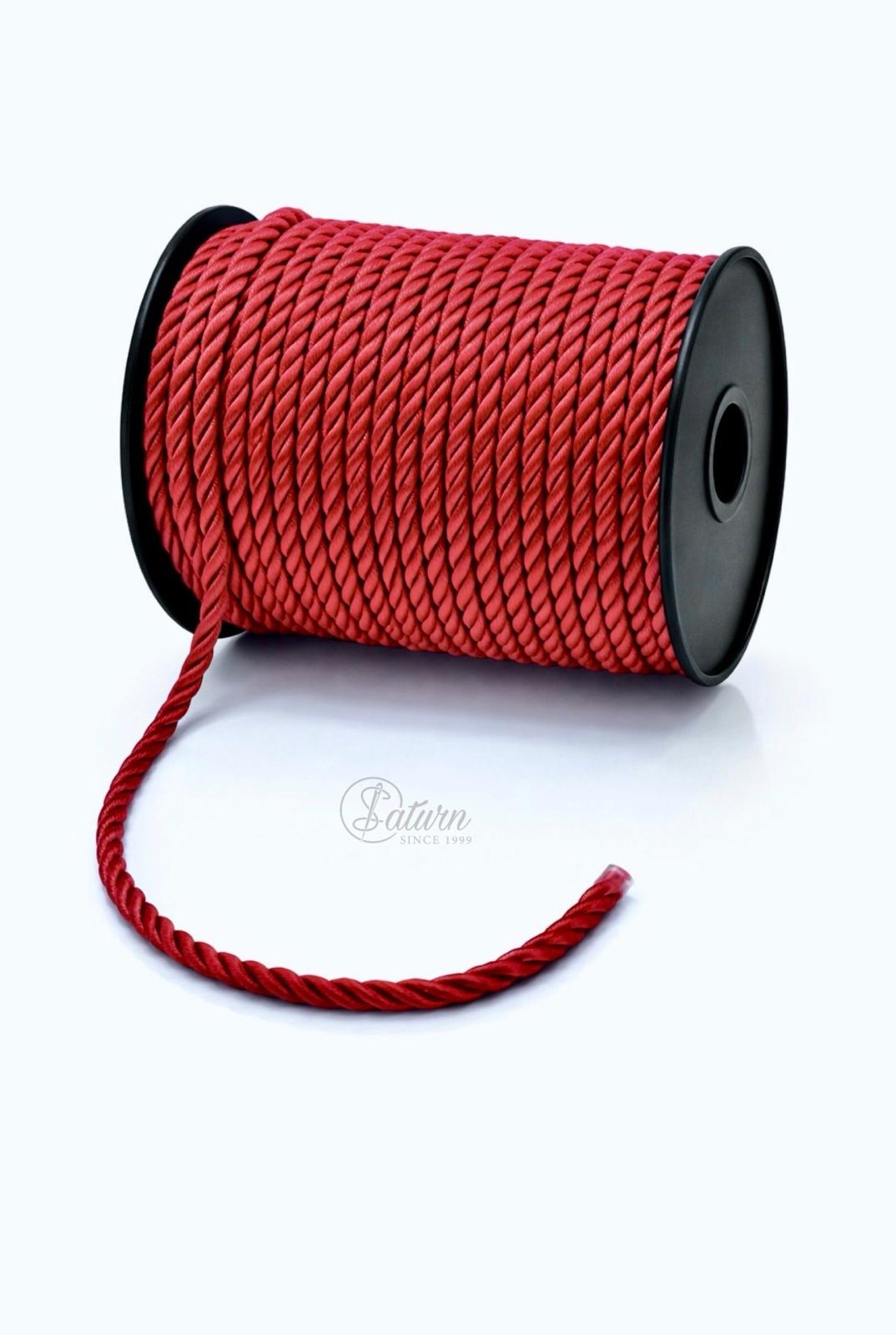 Snur Rasucit din Poliester 6 mm – Rolă 25 m – Accesoriu Decorativ Textil