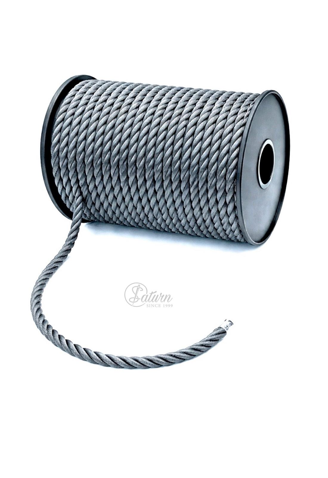 Snur Rasucit din Poliester 6 mm – Rolă 25 m – Accesoriu Decorativ Textil 